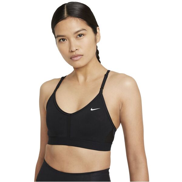 nike indy w v-neck light-supp - reggiseno sportivo basso sostegno - donna black xs