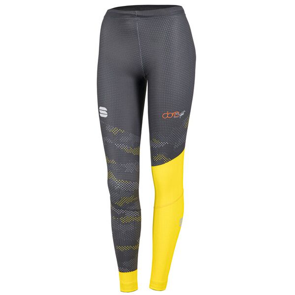 sportful doro apex - pantalone sci di fondo - donna grey/yellow m