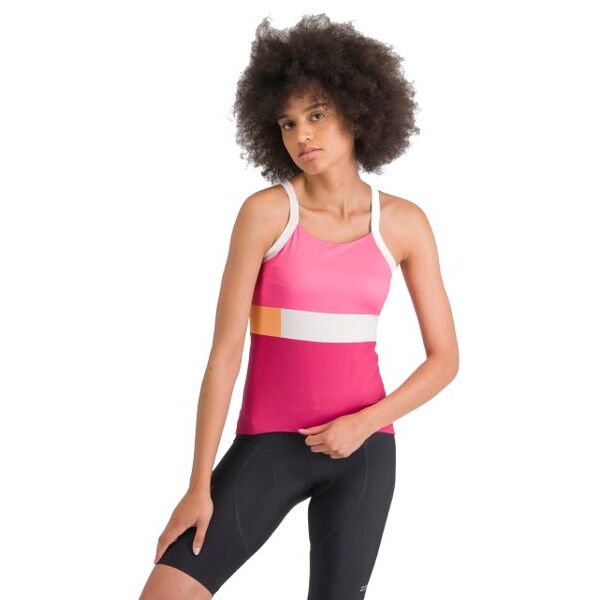 sportful snap w - top ciclismo - donna pink/white m