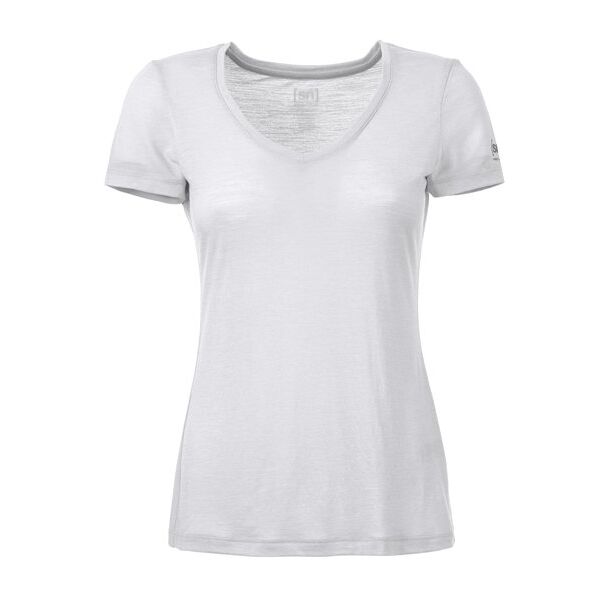 super.natural base v-neck 140 - maglietta tecnica - donna white l