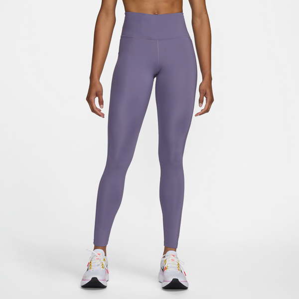 nike leggings da running a vita media con tasca  epic fast - donna - viola