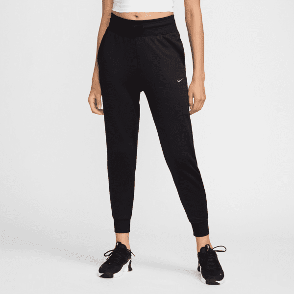 nike pantaloni jogger a 7/8 a vita alta  therma-fit one – donna - nero