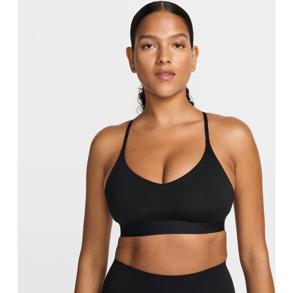 nike bra imbottito regolabile  indy light support – donna - nero