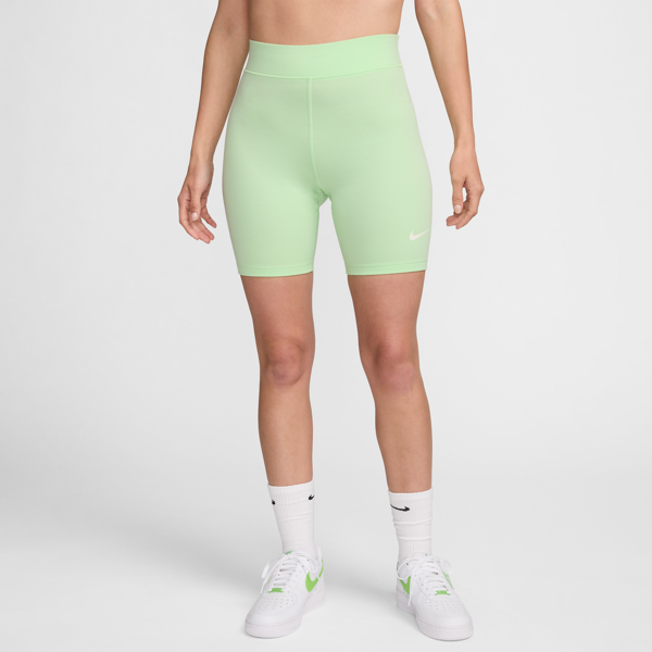 nike shorts da ciclista 20 cm a vita alta  sportswear classic – donna - verde