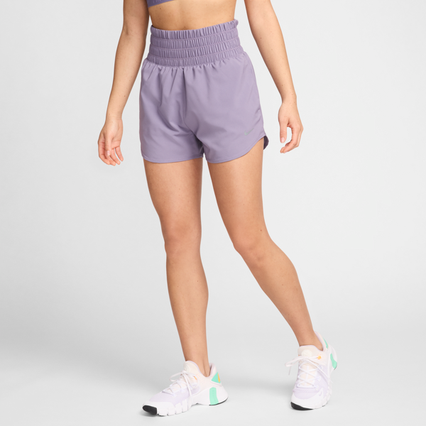 nike shorts dri-fit ultra a vita alta con slip foderati 8 cm  one – donna - viola