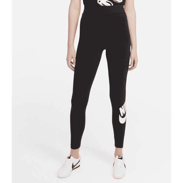 nike leggings a vita alta con logo  sportswear essential – donna - nero