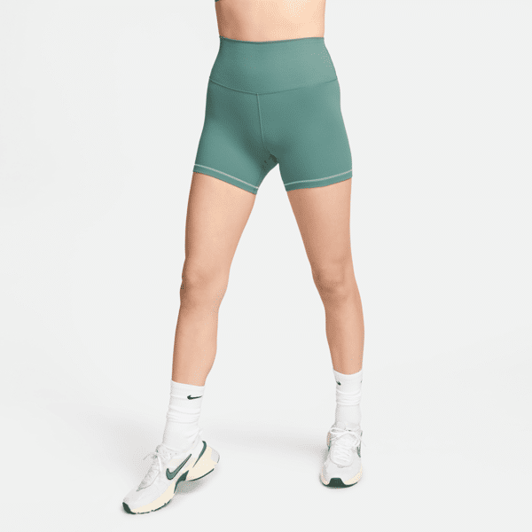 nike shorts da ciclista 13 cm a vita alta  one rib – donna - verde