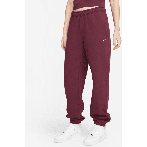 nike pantaloni in fleece  solo swoosh - donna - rosso