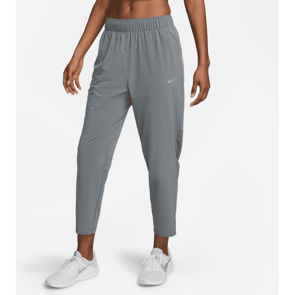 nike pantaloni da running a 7/8 a vita media  dri-fit fast – donna - grigio