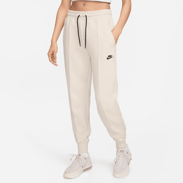 nike pantaloni jogger a vita media  sportswear tech fleece – donna - marrone