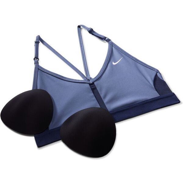 nike reggiseno sportivo indy blu navy azzurro per donne cz4456-491 s