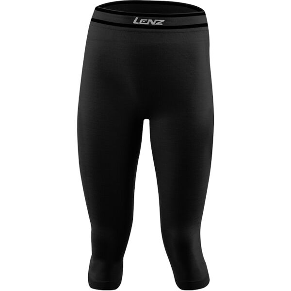 lenz 6.0 merino 3/4 pantaloni funzionali da donna nero s