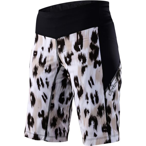 lee luxe shell wild cat pantaloncini da bicicletta da donna nero bianco xs