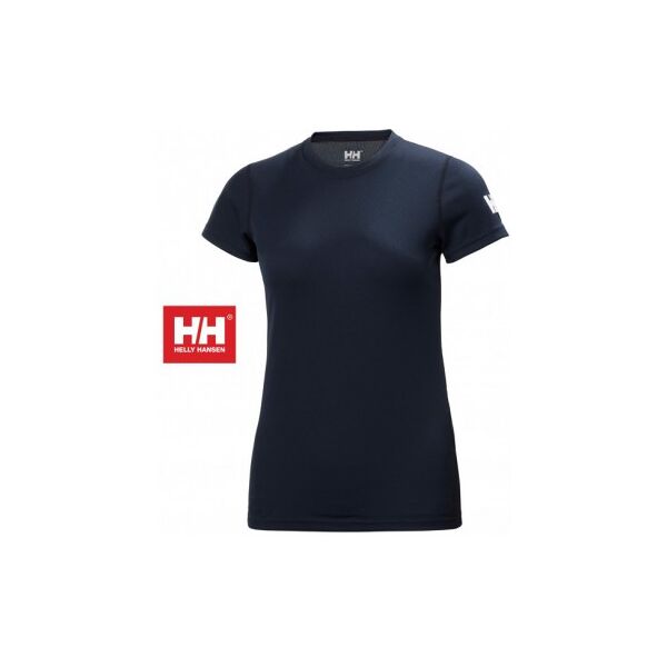 helly hansen t-shirt tech da donna in tessuto tecnico blu m