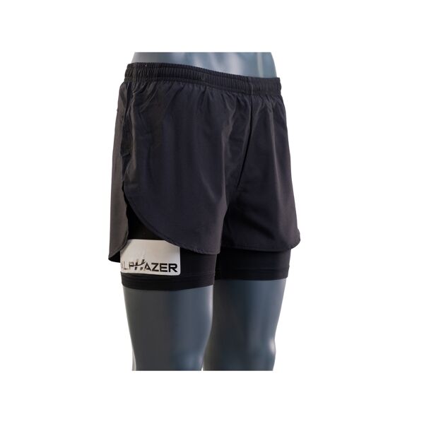 alphazer outfit pantalone corto donna v.2 colore: nero / nero m