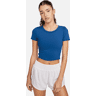 Nike Top corto a manica corta Dri-FIT  One Fitted – Donna - Blu