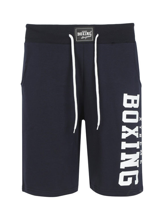 Xtreme Boxing Bermuda sportivi da uomo con coulisse e scritta Pantaloni e shorts uomo Blu taglia XL