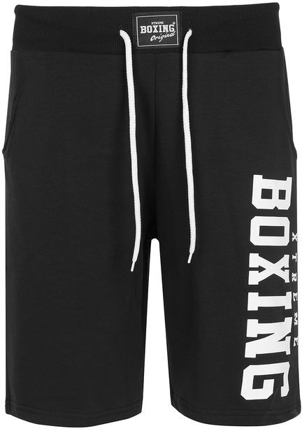 Xtreme Boxing Bermuda sportivi da uomo con coulisse e scritta Pantaloni e shorts uomo Nero taglia L