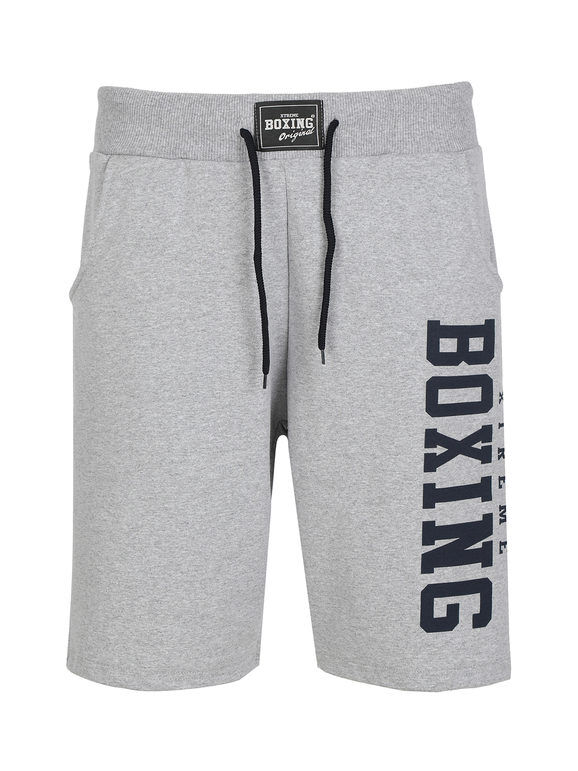 Xtreme Boxing Bermuda sportivi da uomo con coulisse e scritta Pantaloni e shorts uomo Grigio taglia M