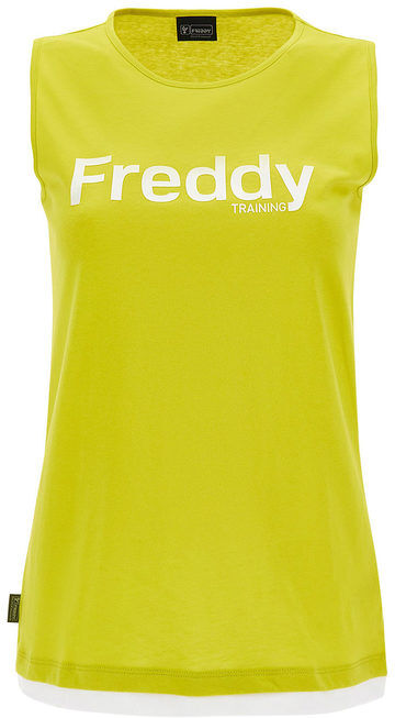 Freddy Canotta sportiva donna con scritta T-Shirt e Top donna Giallo taglia L