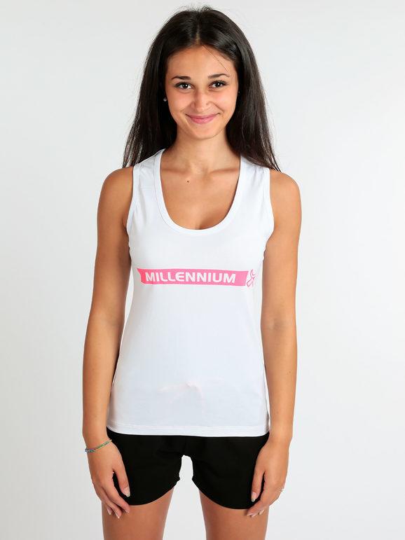 Millennium Canottiera con stampa T-Shirt e Top donna Bianco taglia XXL