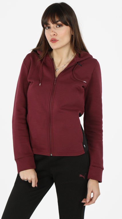 Puma Classic Hooded Tracksul Felpa donna con cappuccio e zip Felpe donna Rosso taglia S