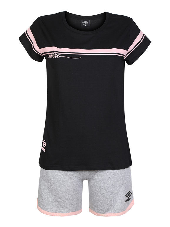 Umbro Completo corto in cotone da donna Tute Sportive donna Nero taglia XL