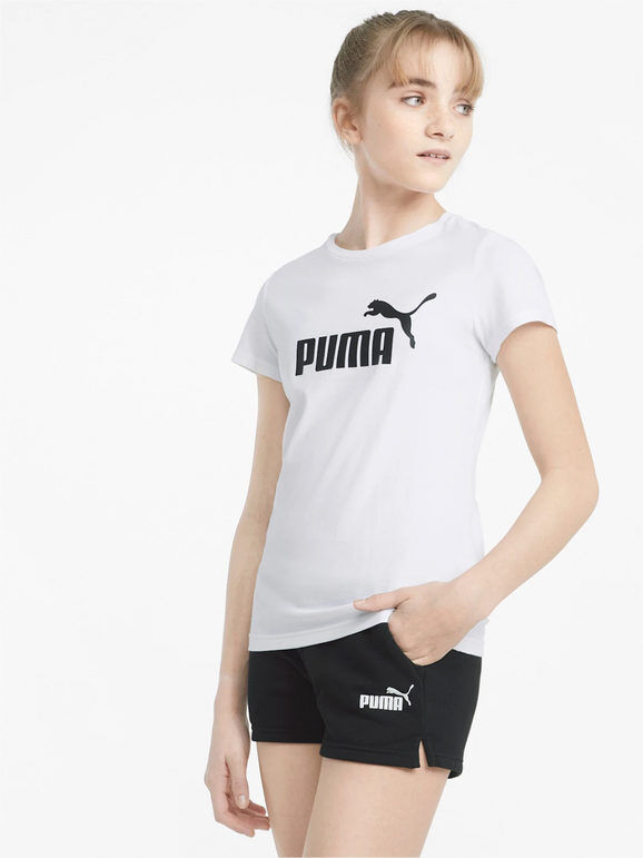Puma Completo sportivo da bambina in cotone Pantaloni e shorts bambina Bianco taglia 12