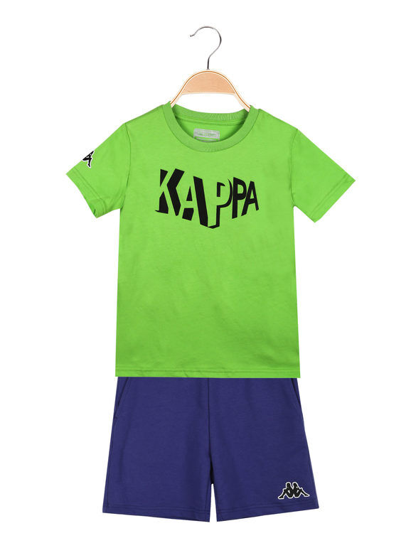 Kappa Completo sportivo da bambini in cotone T-Shirt e Top bambino Verde taglia 10