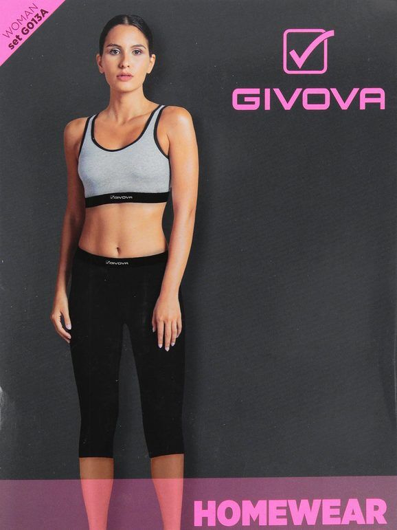 Givova Completo sportivo donna top + leggings a 3/4 Pantaloni e shorts donna Grigio taglia M