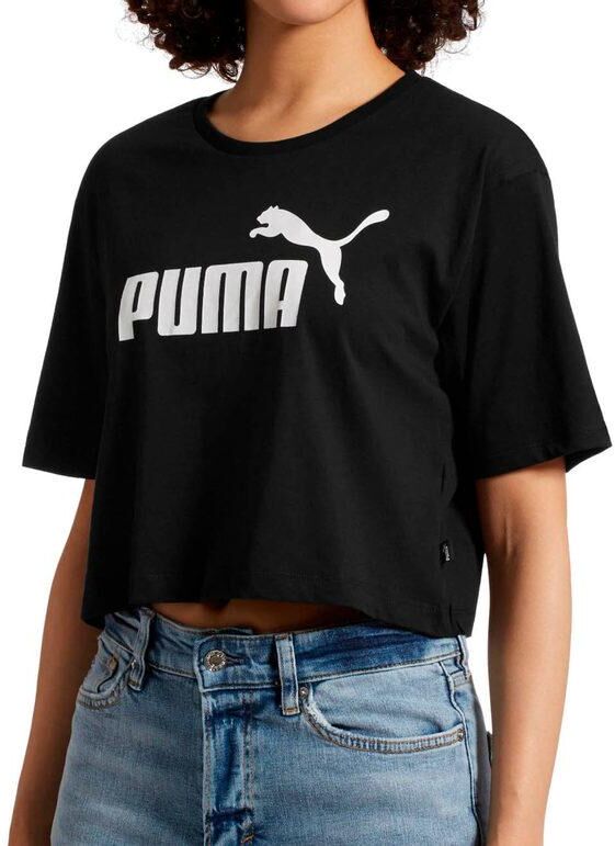 Puma ESS Cropped Logo Tee T-shirt donna T-Shirt e Top donna Nero taglia M