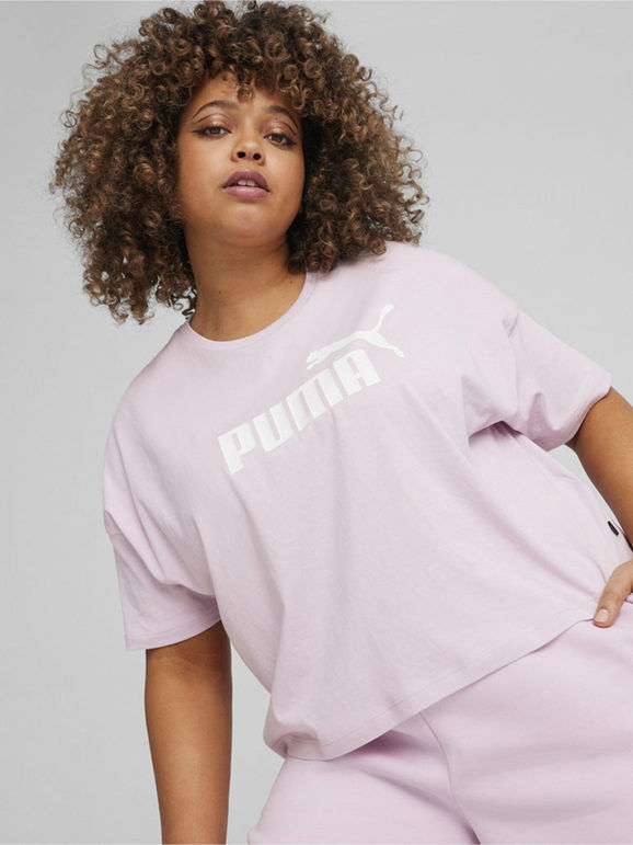 Puma Essentials t-shirt donna corta con logo T-Shirt e Top donna Viola taglia M