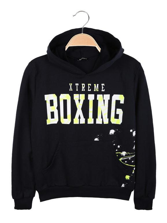 Xtreme Boxing felpa bambino in cotone con cappucio Felpe bambino Blu taglia 10