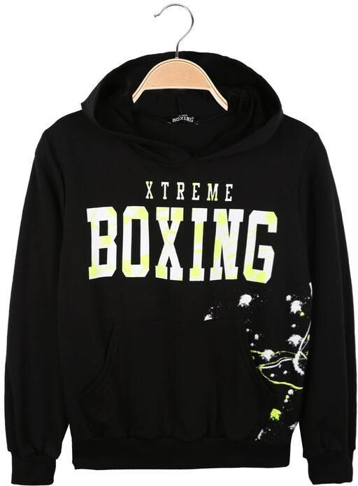 Xtreme Boxing felpa bambino in cotone con cappucio Felpe bambino Nero taglia 10