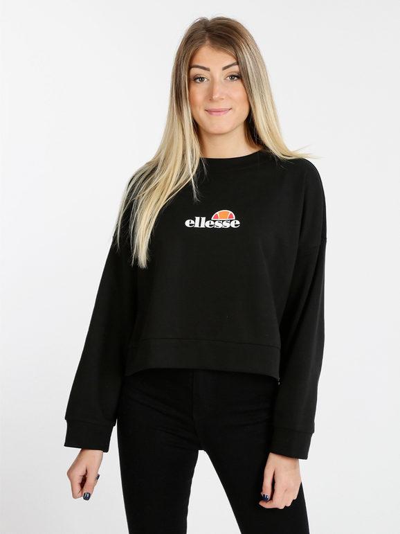 Ellesse Felpa corta in cotone Felpe donna Nero taglia S