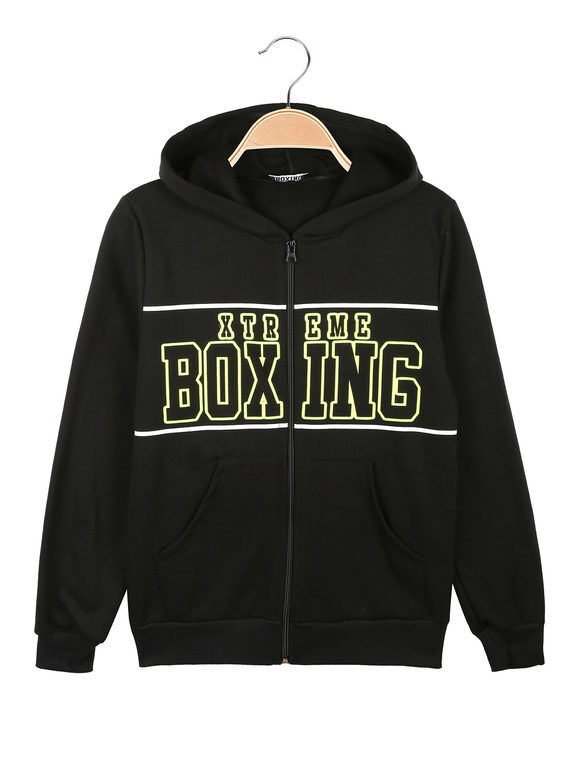Xtreme Boxing Felpa da ragazzo con cappuccio e zip Felpe bambino Nero taglia 12