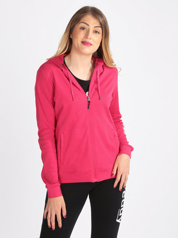 Freddy Felpa donna con cappuccio e zip in cotone Felpe donna Fucsia taglia M