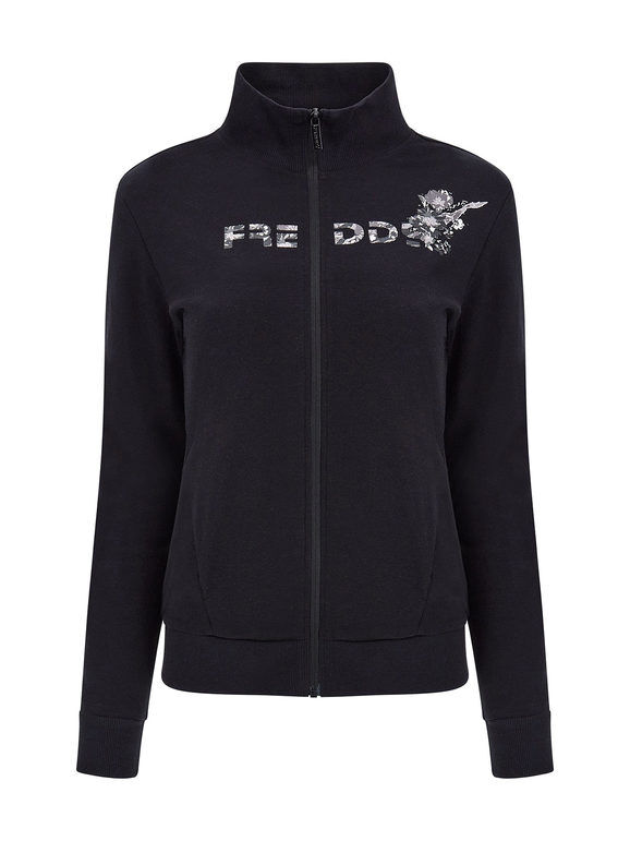 Freddy Felpa donna con zip Felpe donna Nero taglia XL