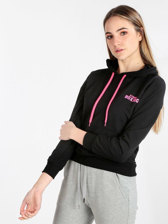 Xtreme Boxing Felpa donna in cotone con cappuccio Felpe donna Nero taglia S