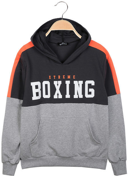 Xtreme Boxing Felpa sportiva da ragazzo con cappuccio Felpe bambino Grigio taglia 16