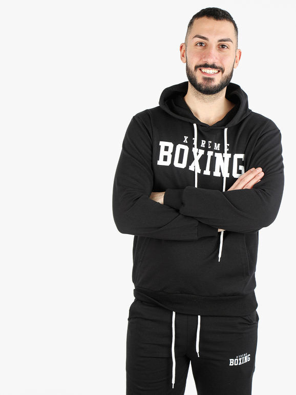 Xtreme Boxing Felpa sportiva da uomo con cappuccio Felpe uomo Nero taglia M