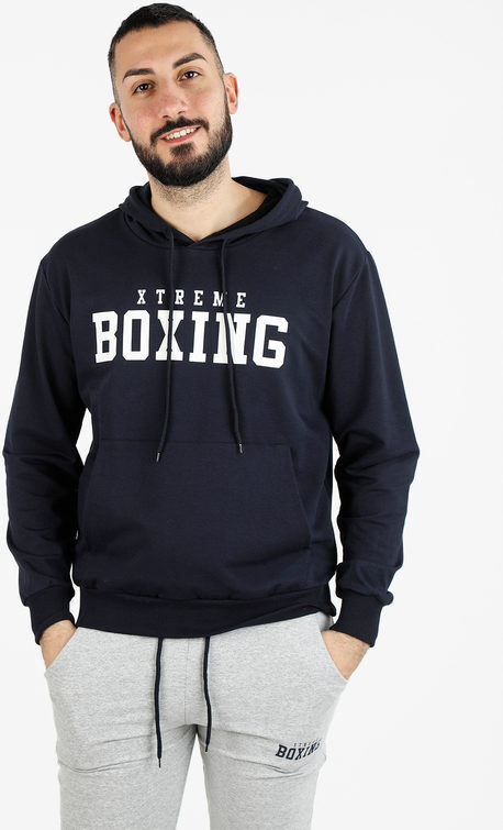 Xtreme Boxing Felpa sportiva da uomo con cappuccio Felpe uomo Blu taglia M