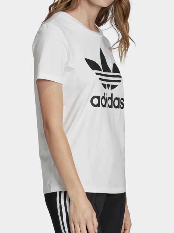 Adidas FM3306 TREFOIL TEE T-shirt donna girocollo T-Shirt e Top donna Bianco taglia 40