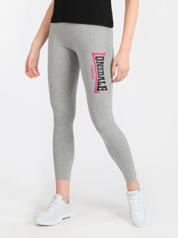 Lonsdale Leggings sportivo donna con scritta Pantaloni e shorts donna Grigio taglia XL