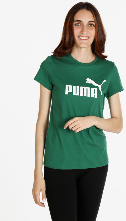 Puma LOGO ESSENTIALS T-shirt manica corta donna in cotone T-Shirt e Top donna Verde taglia XL