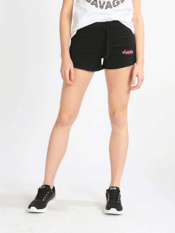 Australian Shorts sportivi donna in cotone Pantaloni e shorts donna Nero taglia L