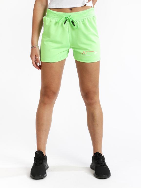 Millennium Shorts sportivi fluo Pantaloni e shorts donna Verde taglia L