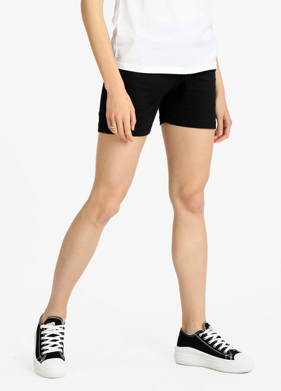 Be Board Shorts sportivi in cotone donna con coulisse: Pantaloni e shorts donna Nero taglia XL