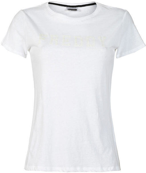 Freddy T-shirt donna stampa marchio glitter T-Shirt e Top donna Bianco taglia L