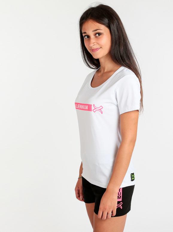 Millennium T-shirt in cotone con logo T-Shirt e Top donna Bianco taglia XXL